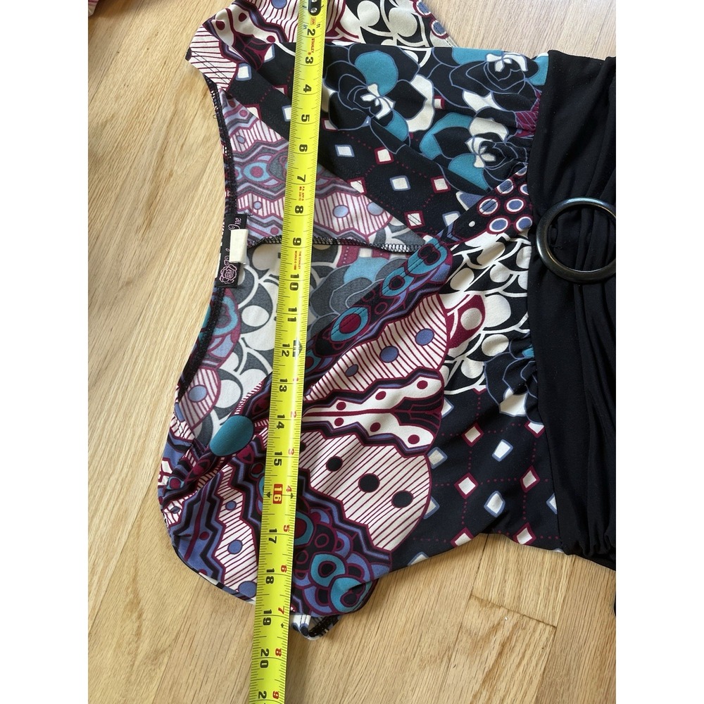 Vintage Volume One Geometric Floral Dress 90s Retro Bold Statement 8 - Picture 8 of 10